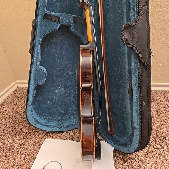 4/4 Violin Antique Style With Extra Strings Bow Case Rosin - Picture 8 of 11